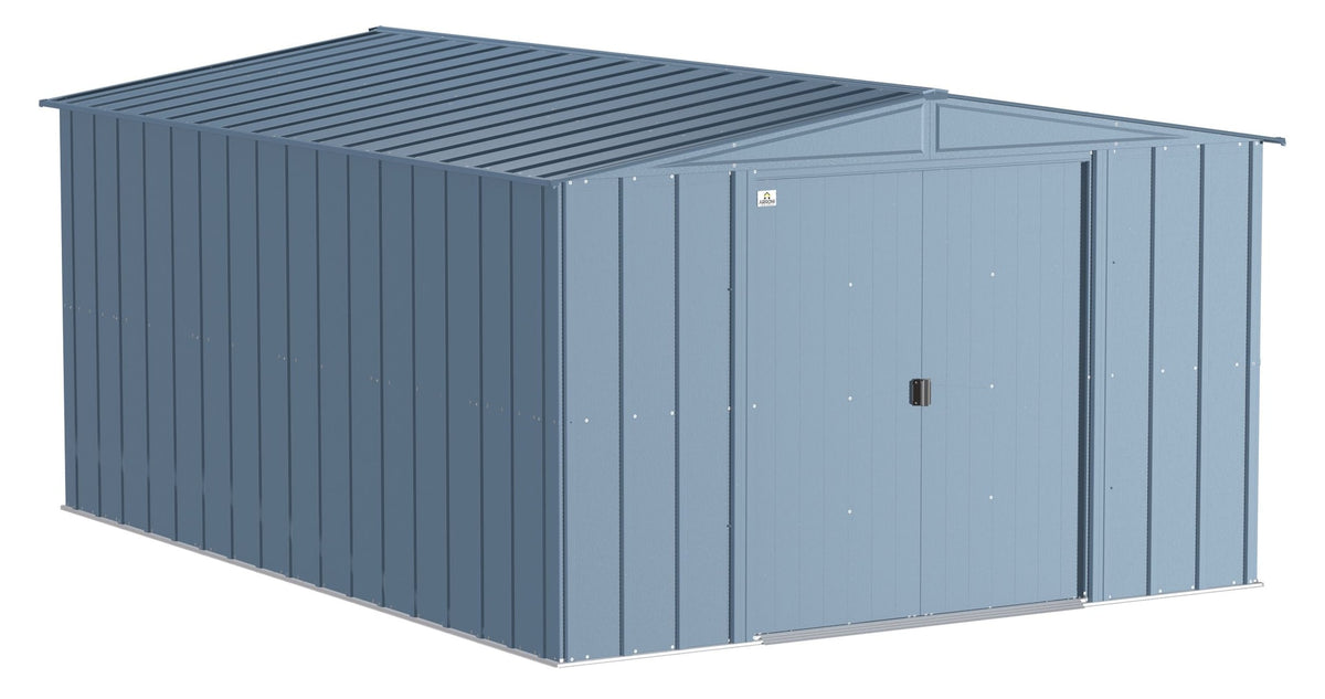 Shed, 10-ft, 14-ft, Grey, Blue - Item 0003199 D1