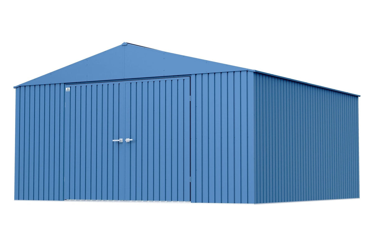 Shed, 14x14, Grey, Blue - Item 0003192 O1