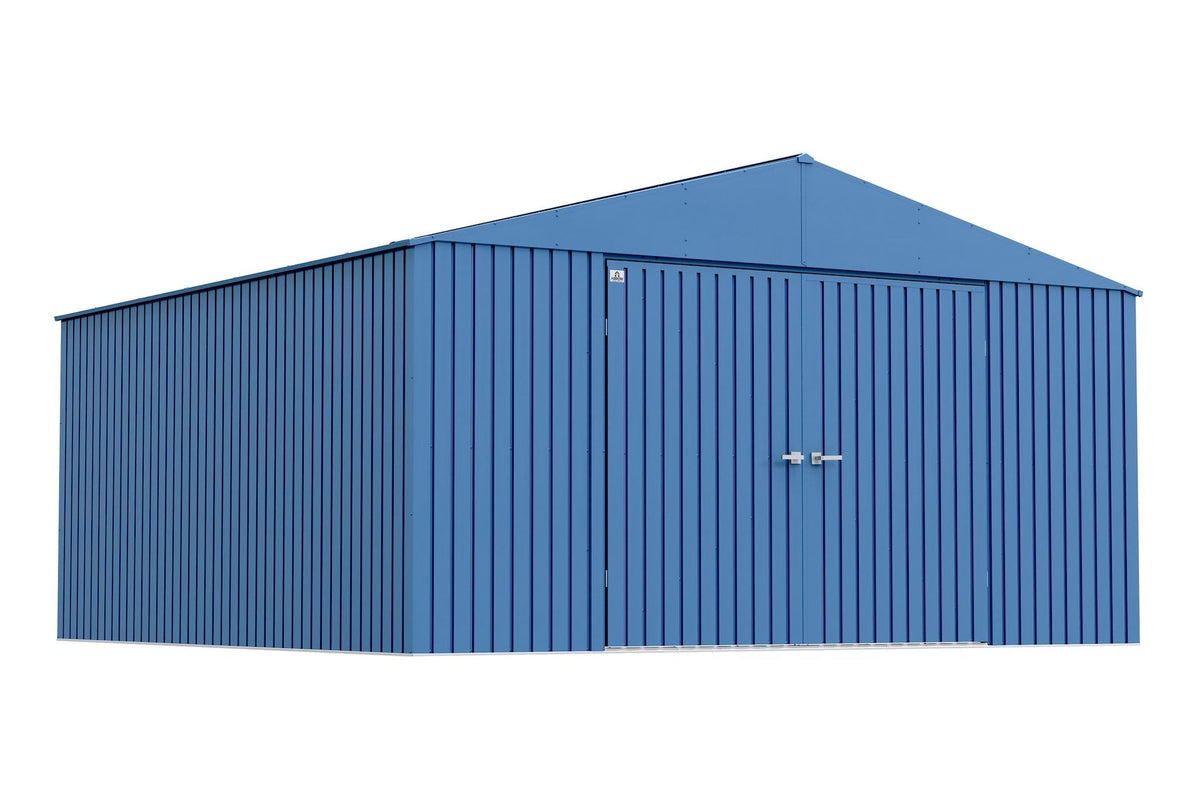 Shed, 14x14, Grey, Blue - Item 0003192 O1