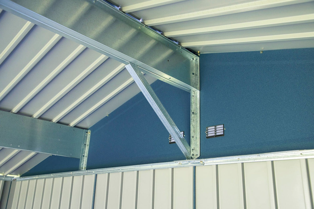 Shed, 14x14, Grey, Blue - Item 0003192 O1