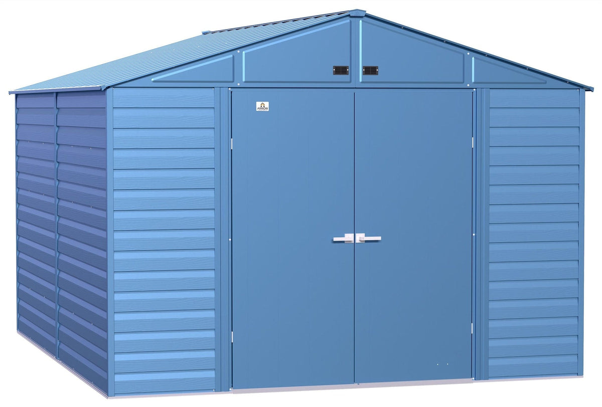 Shed, 10-ft, 12-ft, Grey, Blue - Item 0003196 Z4