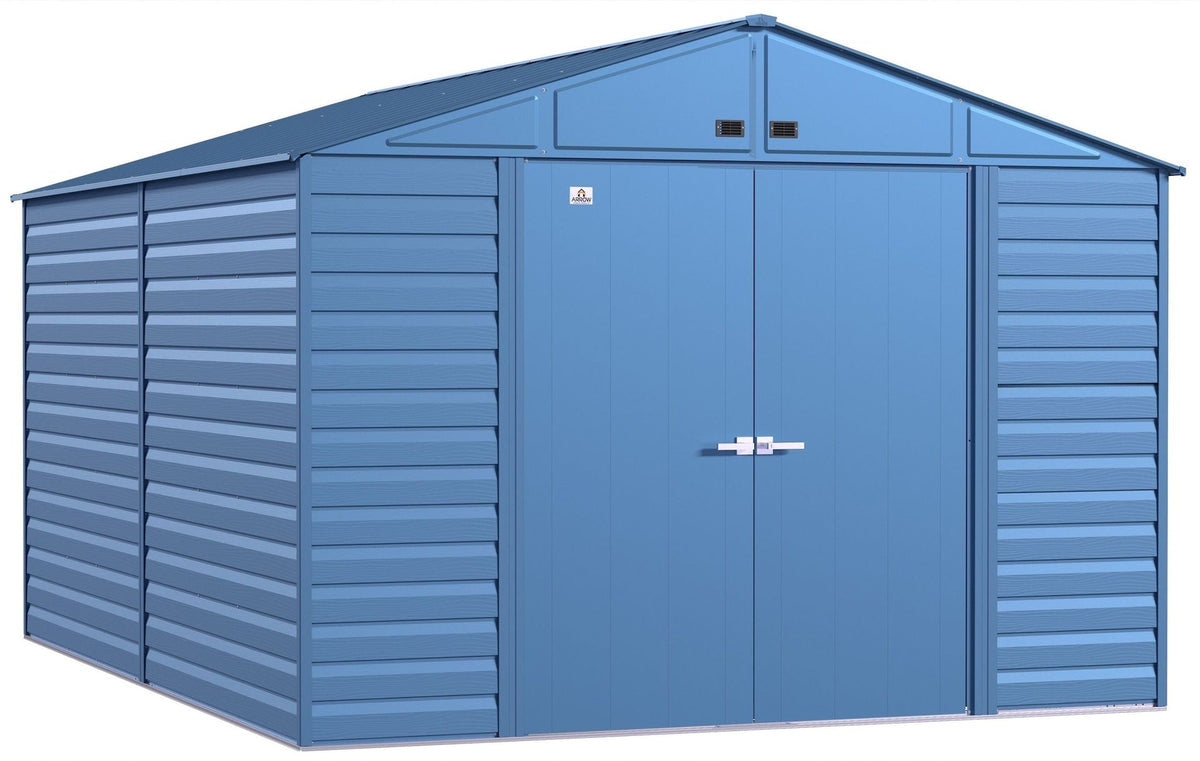 Shed, 10-ft, 14-ft, Grey, Blue - Item 0003236 M1