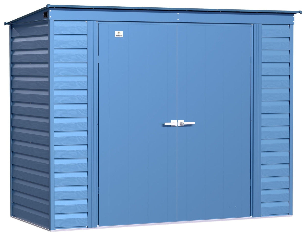 Shed, 8-ft, 4-ft, Grey, Blue - Item 0003206 T2
