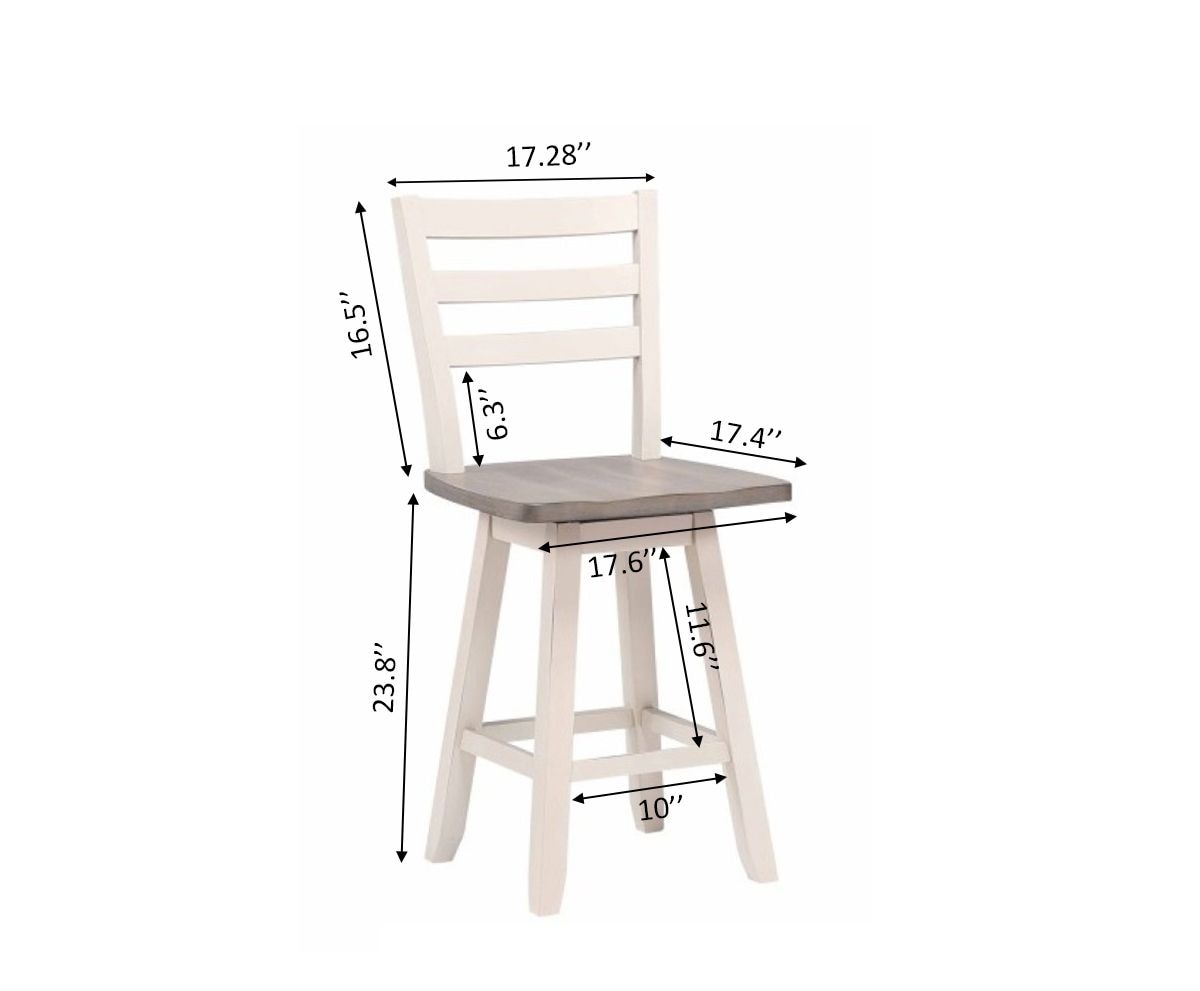Kitchen & Dining Room Furniture, 2-pc, White, Grey - Item 0008438 E4