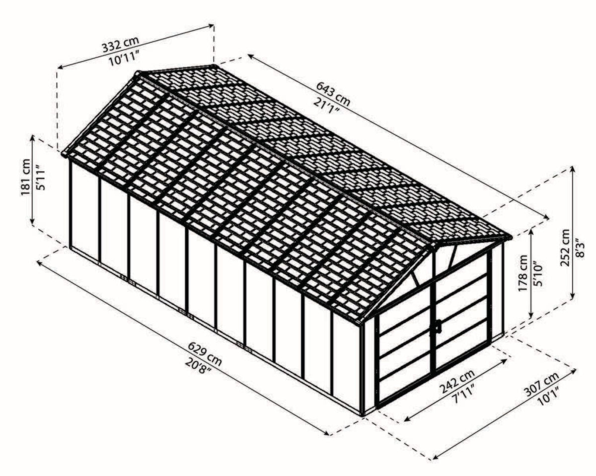 Shed, 11x21, Grey - Item 0003268 W2
