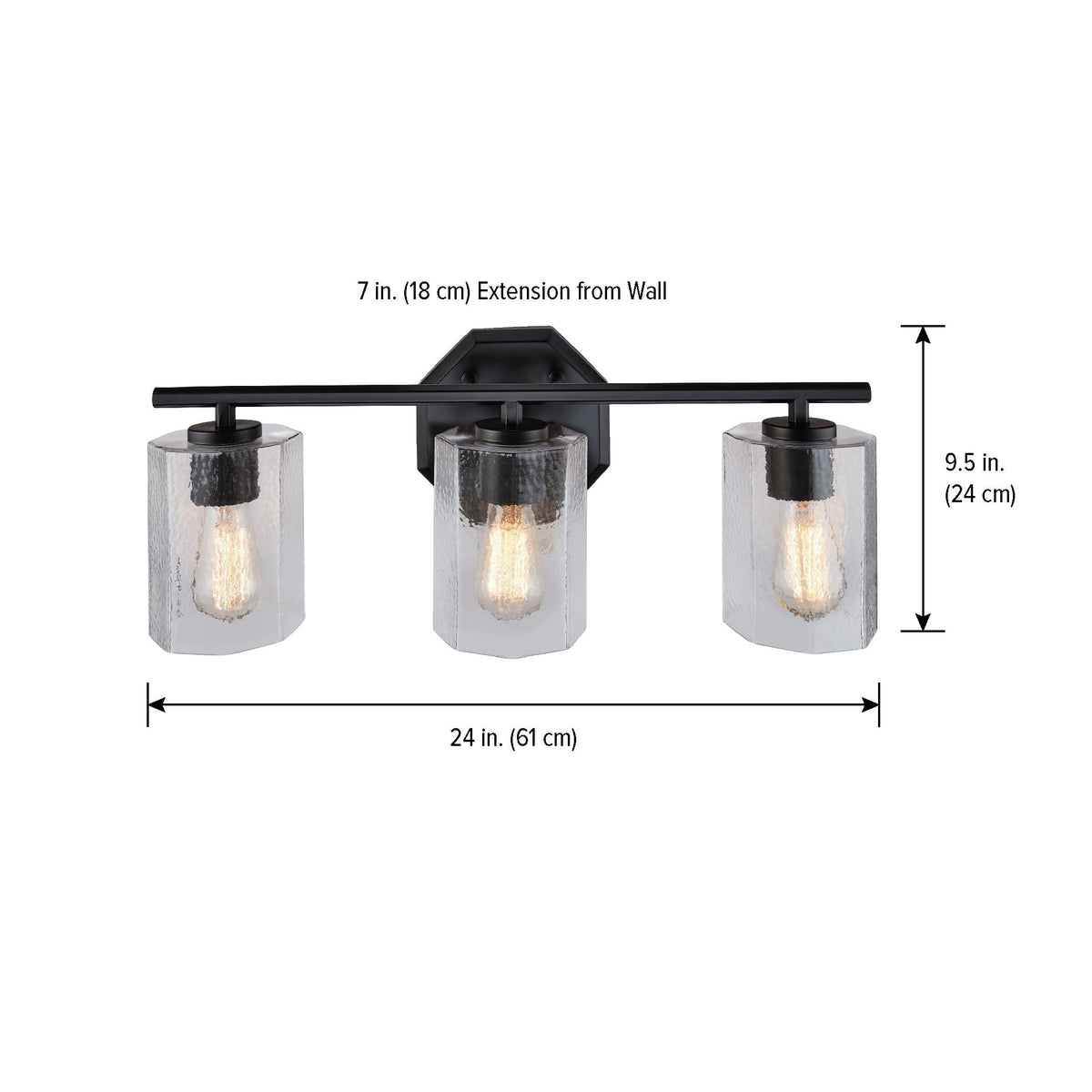Vanity Lights, Glass, Black - Item 0001987 U2