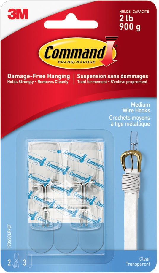 Hanging Hooks, Medium, Clear - Item 0009816 U2