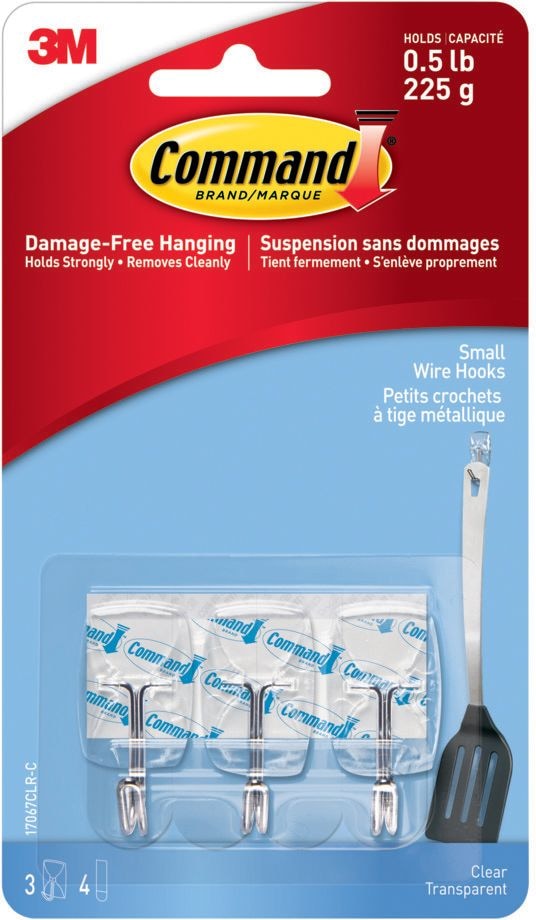 Hanging Hooks, Small, Clear - Item 0009818 E6