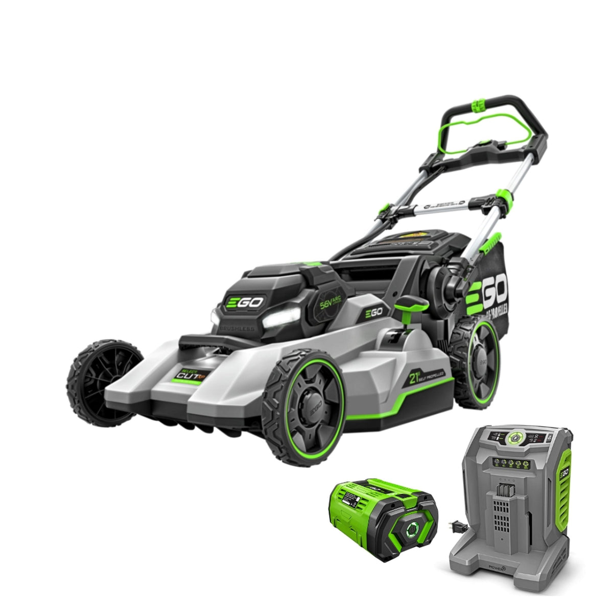 Cordless Lawn Mowers, 56V, 21-in, 10Ah, 700W, Brushless, Self-propelled - Item 0002986 Q4