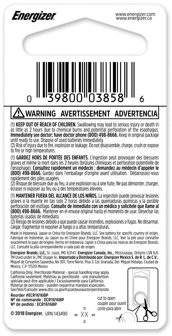 Batteries, 1-pk, 3V - Item 0004237 U4