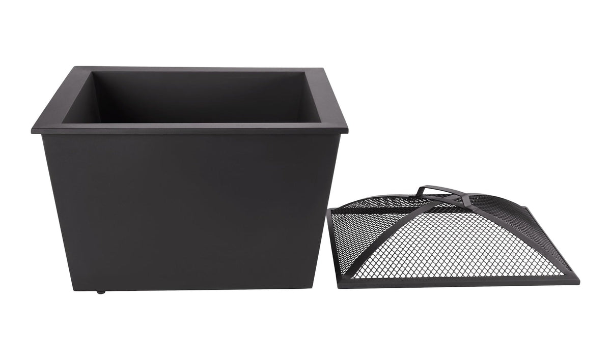 Firepits and Fire Bowls, 20-in, Wood, Outdoor, Black - Item 0003957 S7