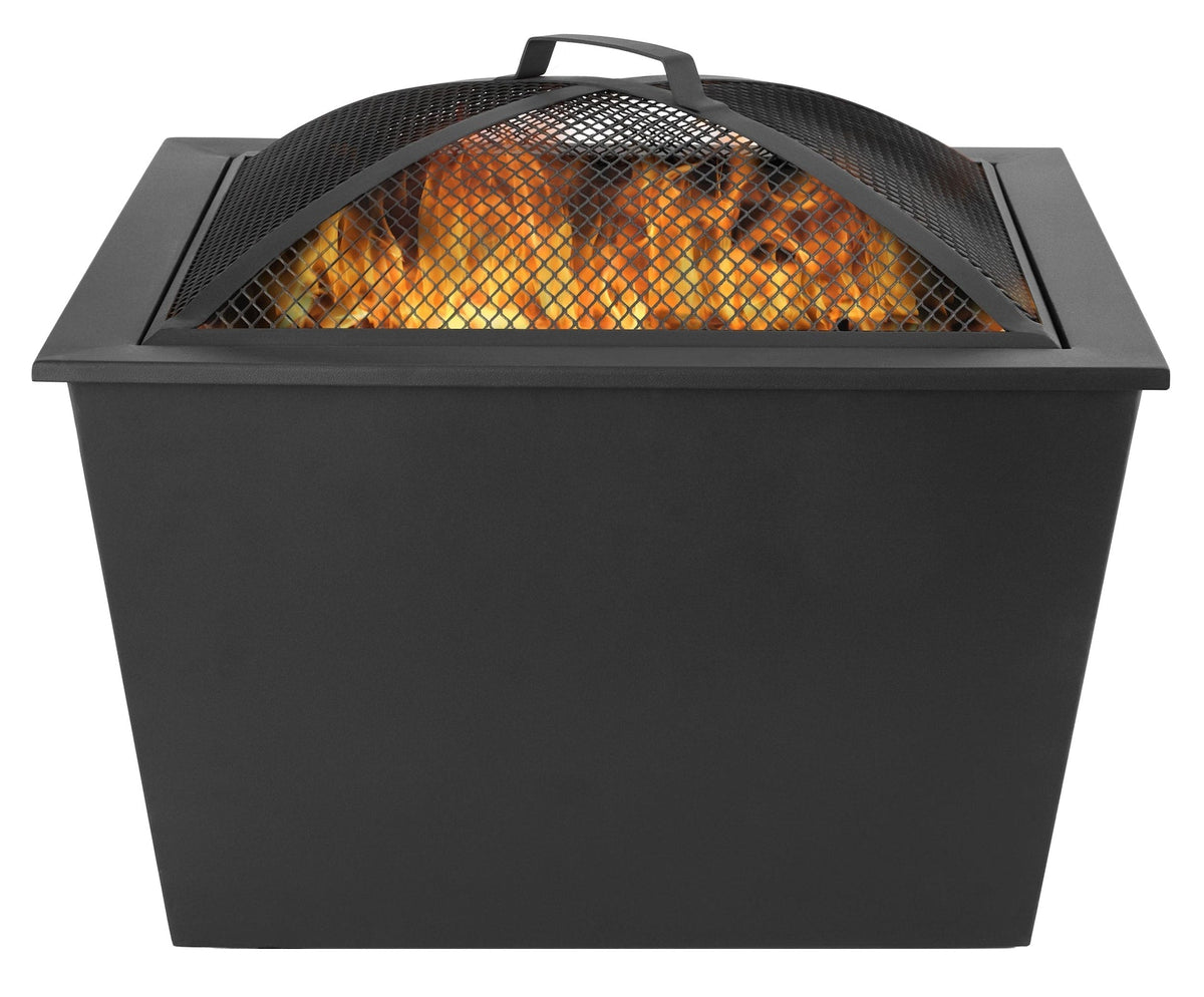 Firepits and Fire Bowls, 20-in, Wood, Outdoor, Black - Item 0003957 S7