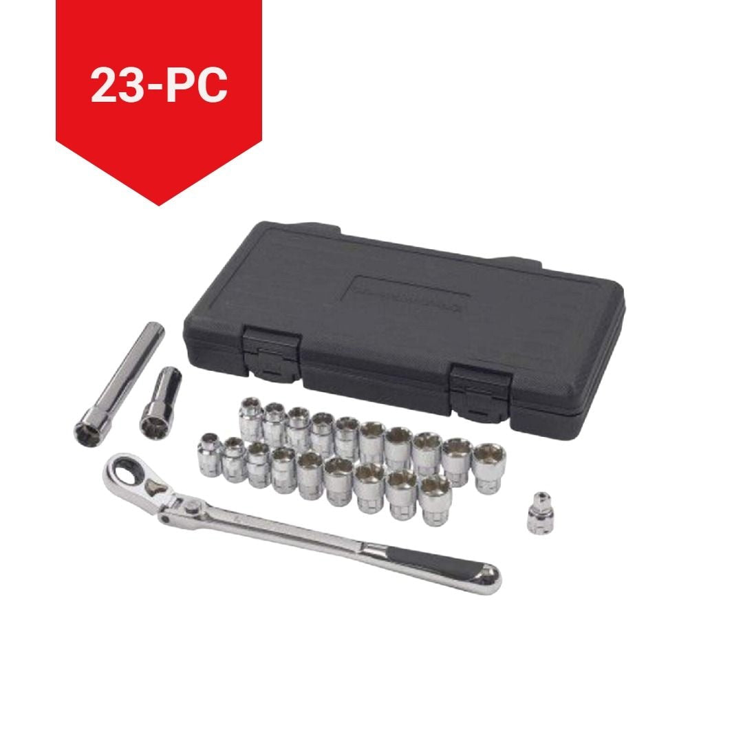 Socket Sets, 8-in, 23-pc - Item 0004400 J8