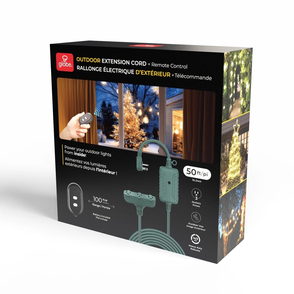 Extension Cord, 50-ft, Wireless, Electric, Outdoor, Green - Item 0004101 T6