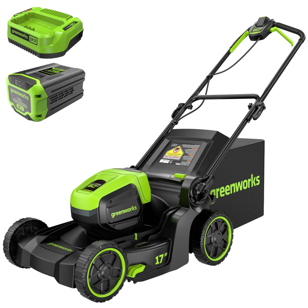 Cordless Lawn Mowers, 60V, 17-in, 4.0 Ah - Item 0002989 I4