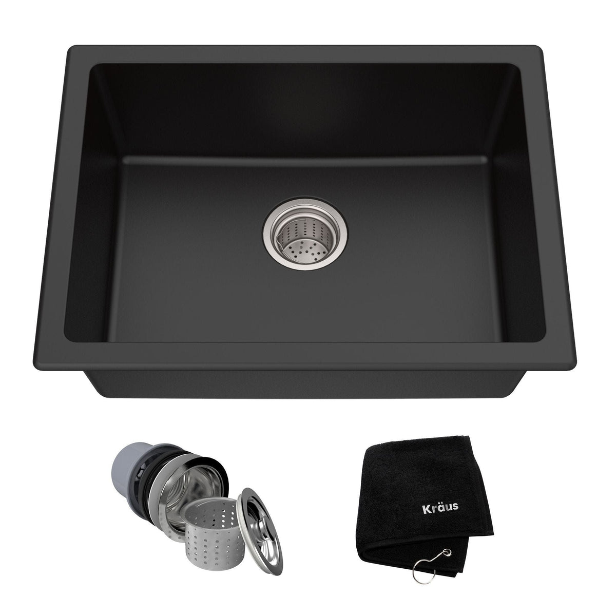 Kitchen Sinks & Faucets, 24x18x9, Black - Item 0008570 H5