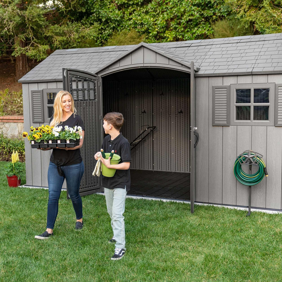 Shed, 15 x 8, Outdoor, Grey - Item 0003197 C4