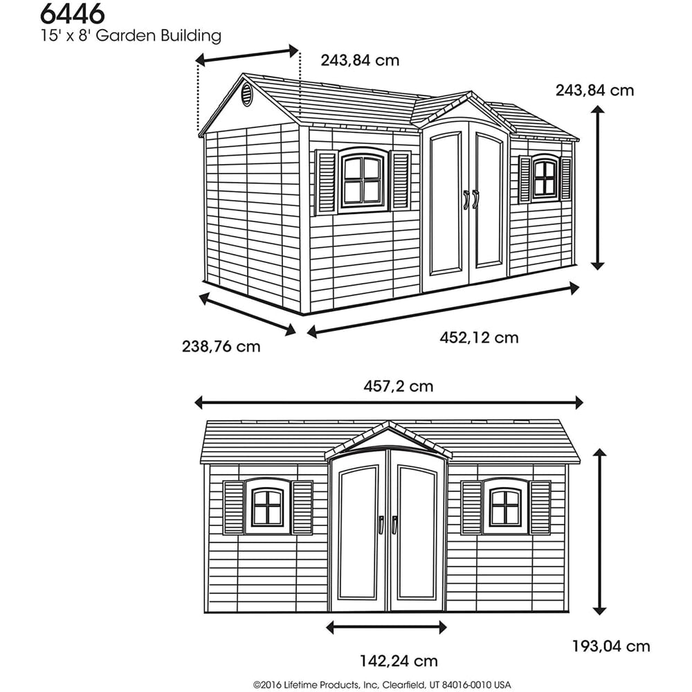 Shed, 8-ft, 15-ft, Outdoor - Item 0003239 Q3