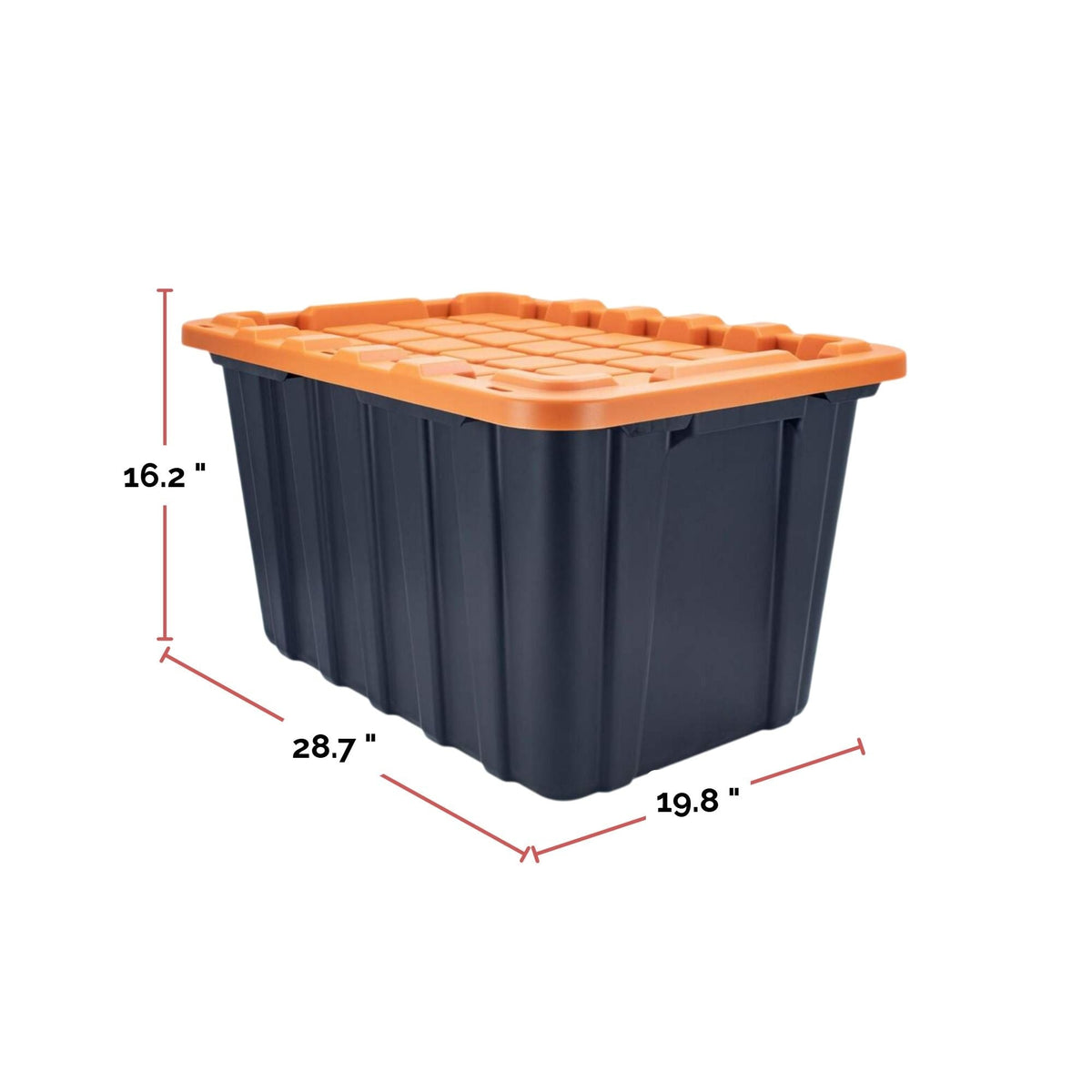 Plastic Storage Containers, 102-L, Black, Orange - Item 0001606 F2