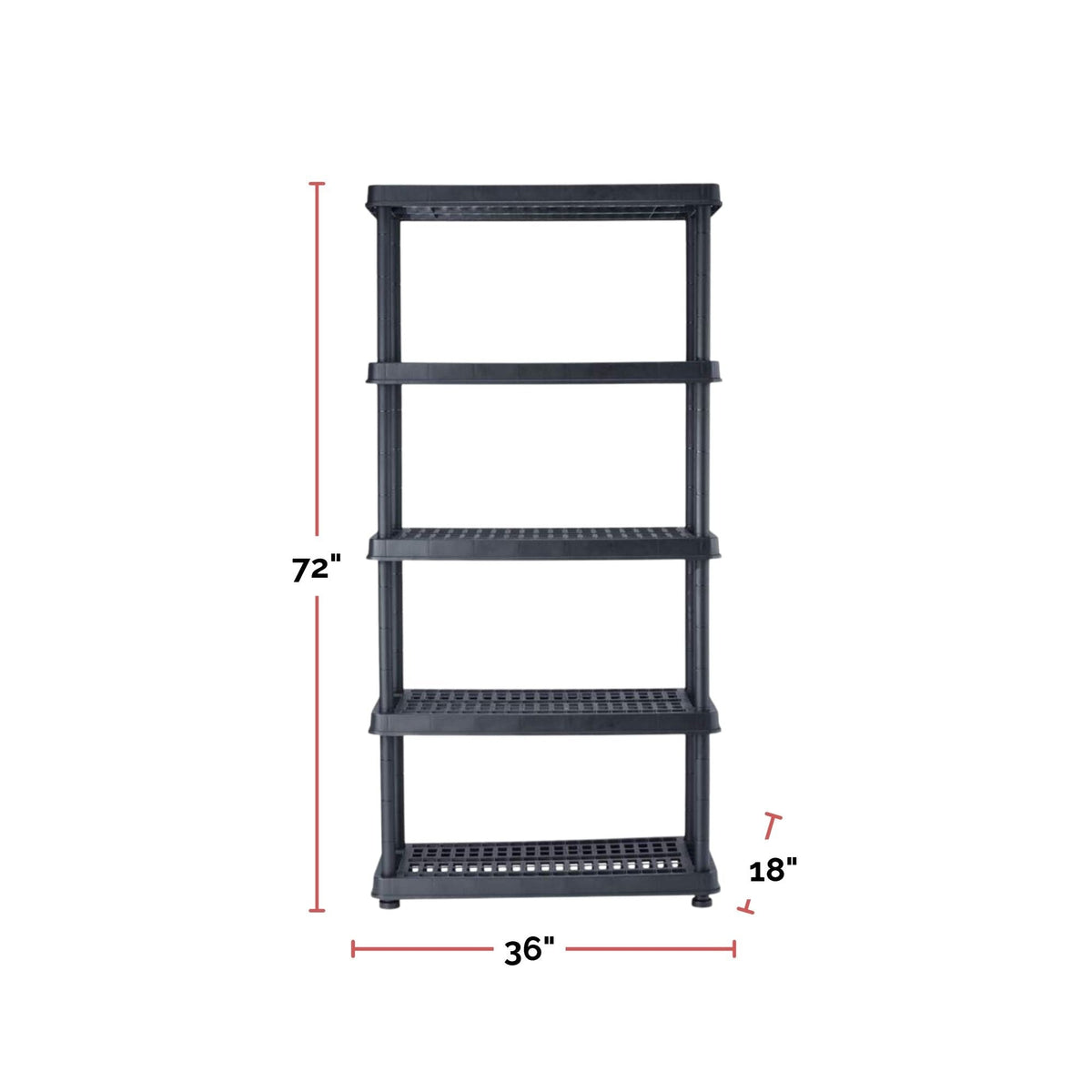 Shelving & Racks, 36 x 18 x 72, Adjustable, Plastic - Item 0009231 M4