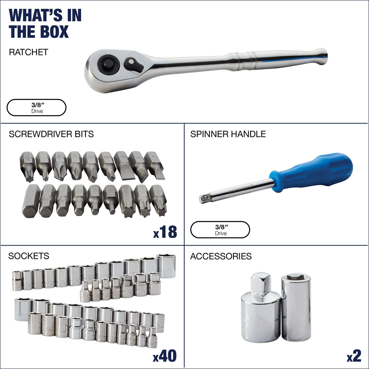 Socket Sets, 62-pc - Item 0004305 V6