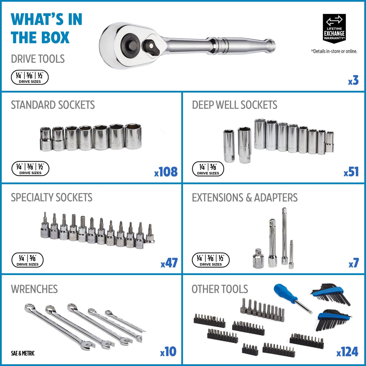 Socket Sets, 350-pc - Item 0004294 F4