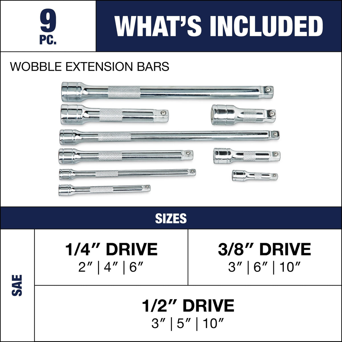 Socket Sets, 9-pc - Item 0004314 H0