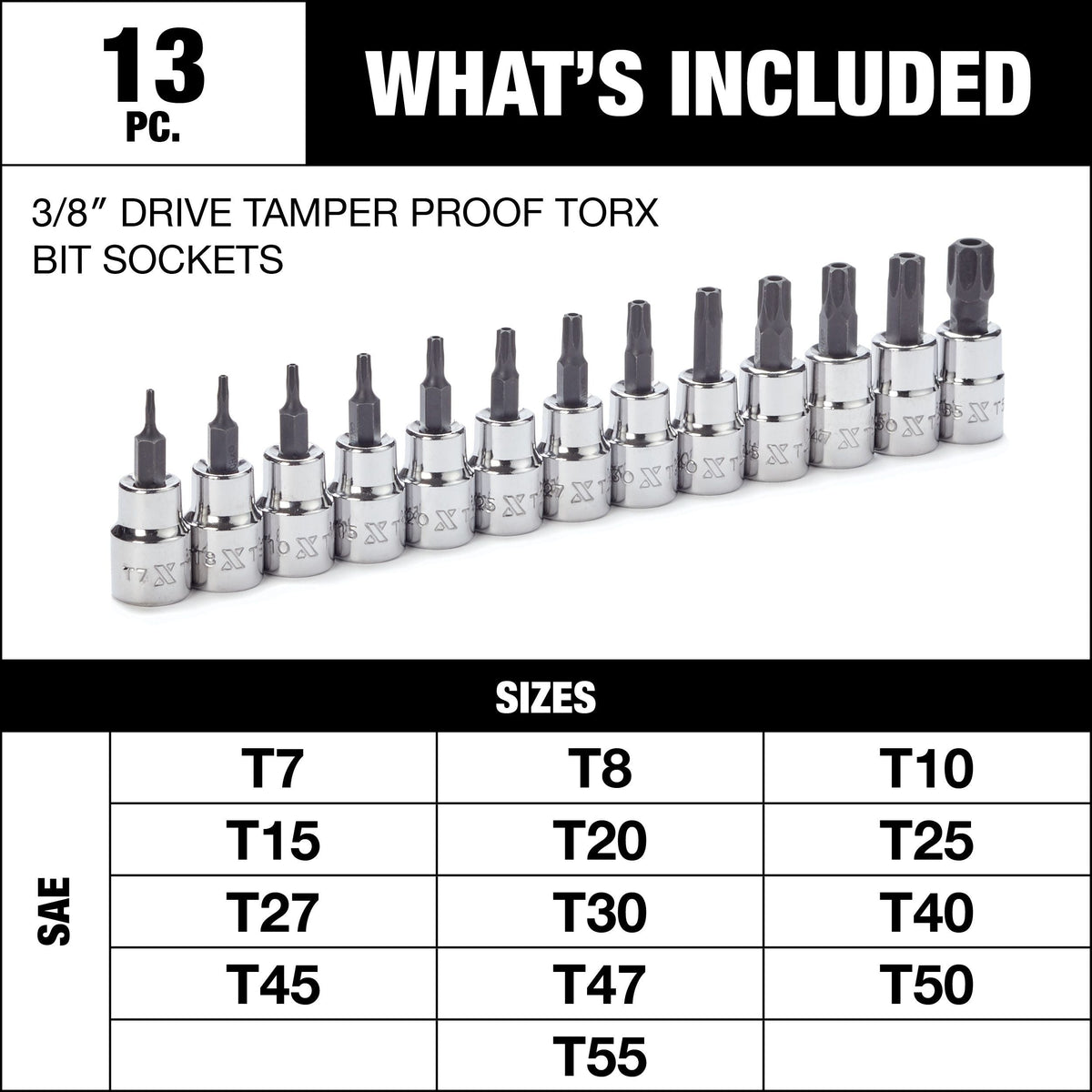 Socket Sets, 8-in, 13-pc - Item 0004348 J2