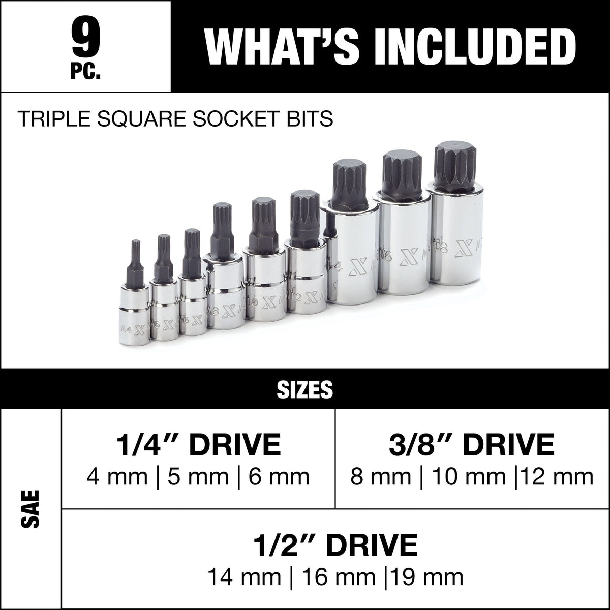 Socket Sets, 9-pc - Item 0004367 S5