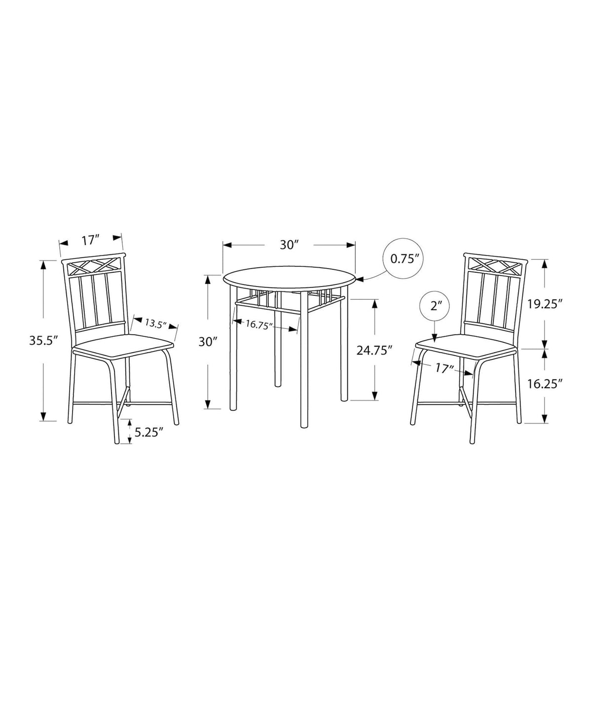 Kitchen & Dining Room Furniture, Grey - Item 0008459 F7