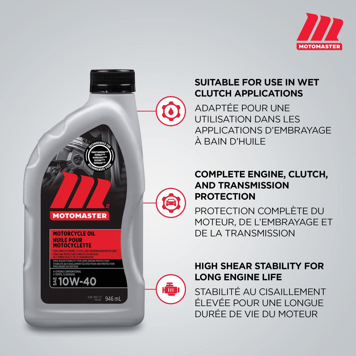 Motorcycle Oil, 946-mL - Item 0001512 V9