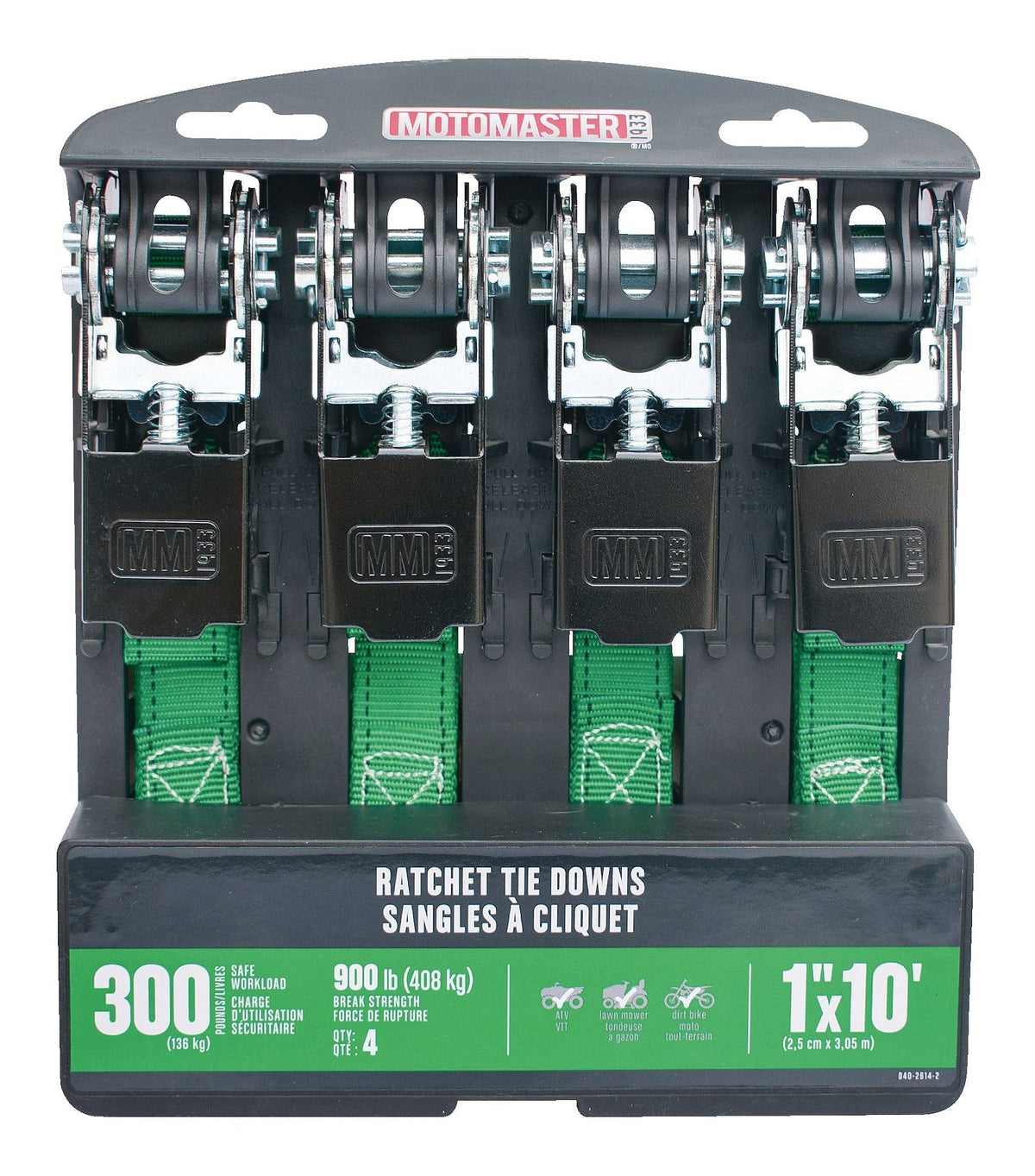 Roof Racks, Carriers & Cargo Management, 900-lb, 1-in, 10-ft, 4-pk, Non-Padded - Item 0000452 I6