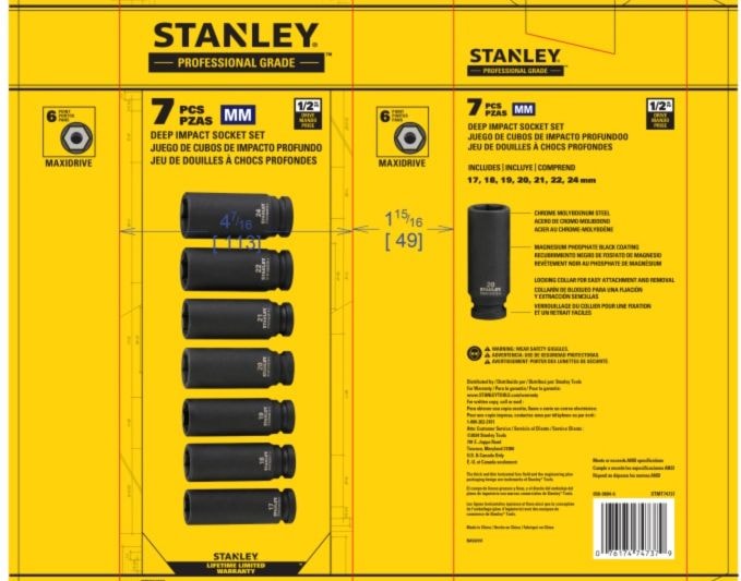 Socket Sets, 2-in, 7-pc - Item 0004326 R1