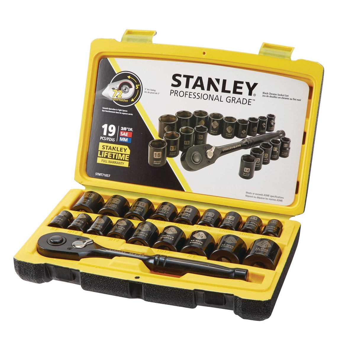 Socket Sets, 19-pc, Black - Item 0004313 T3