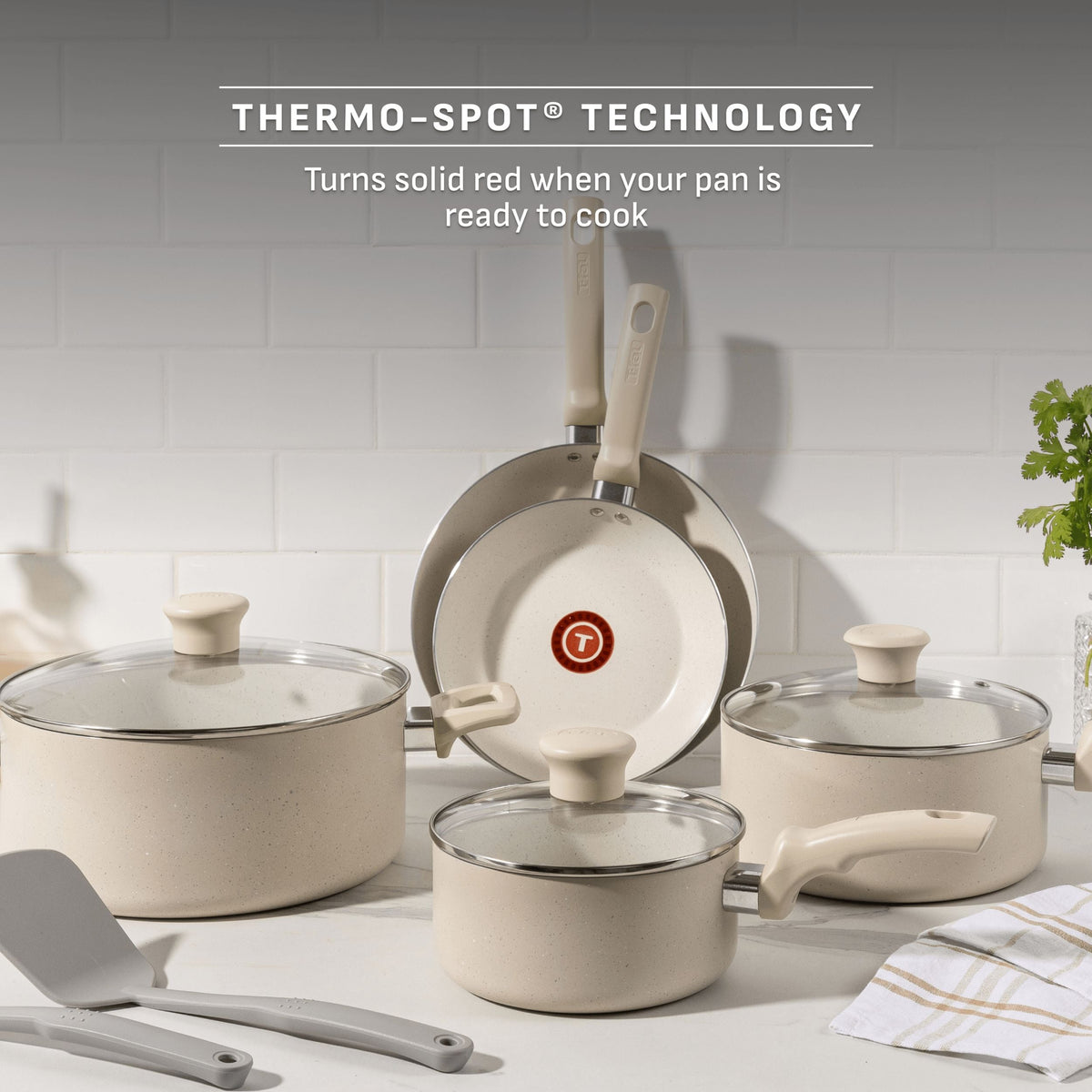 Cookware Sets, 10-Piece, Non-stick, Beige - Item 0008294 I7