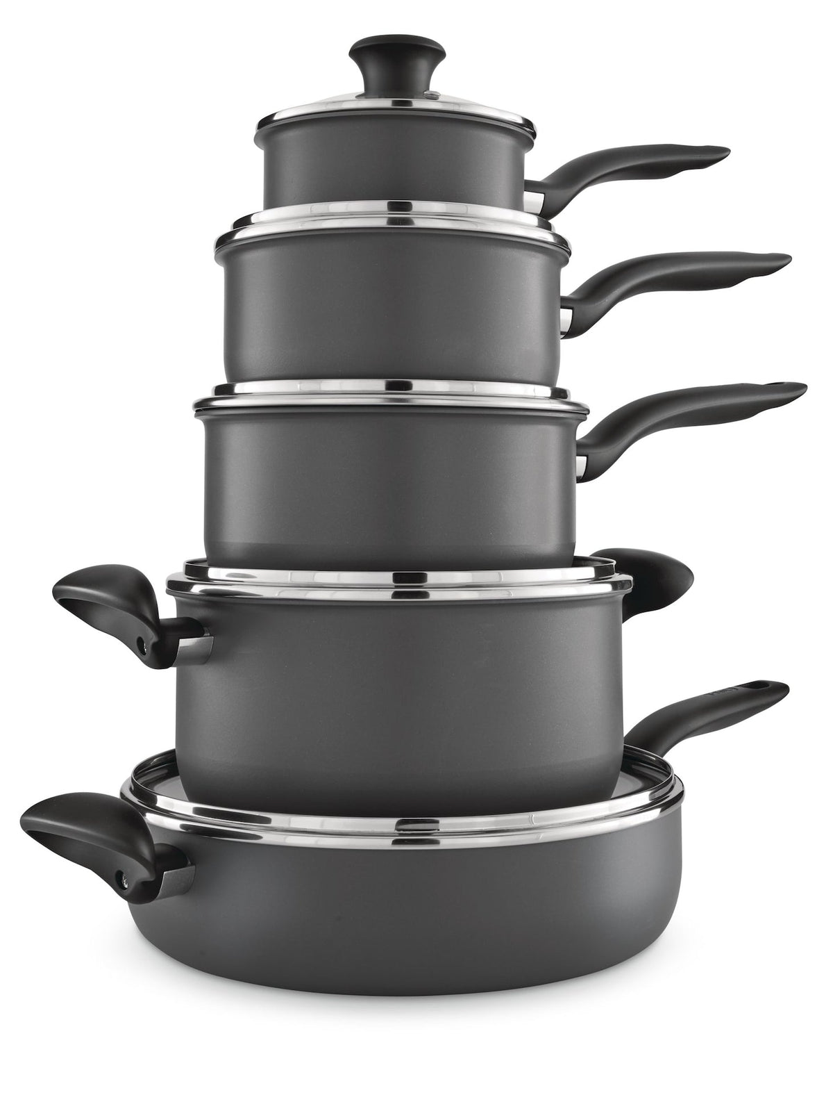 Cookware Sets, 10-pc, Non-stick, Grey - Item 0008299 E5