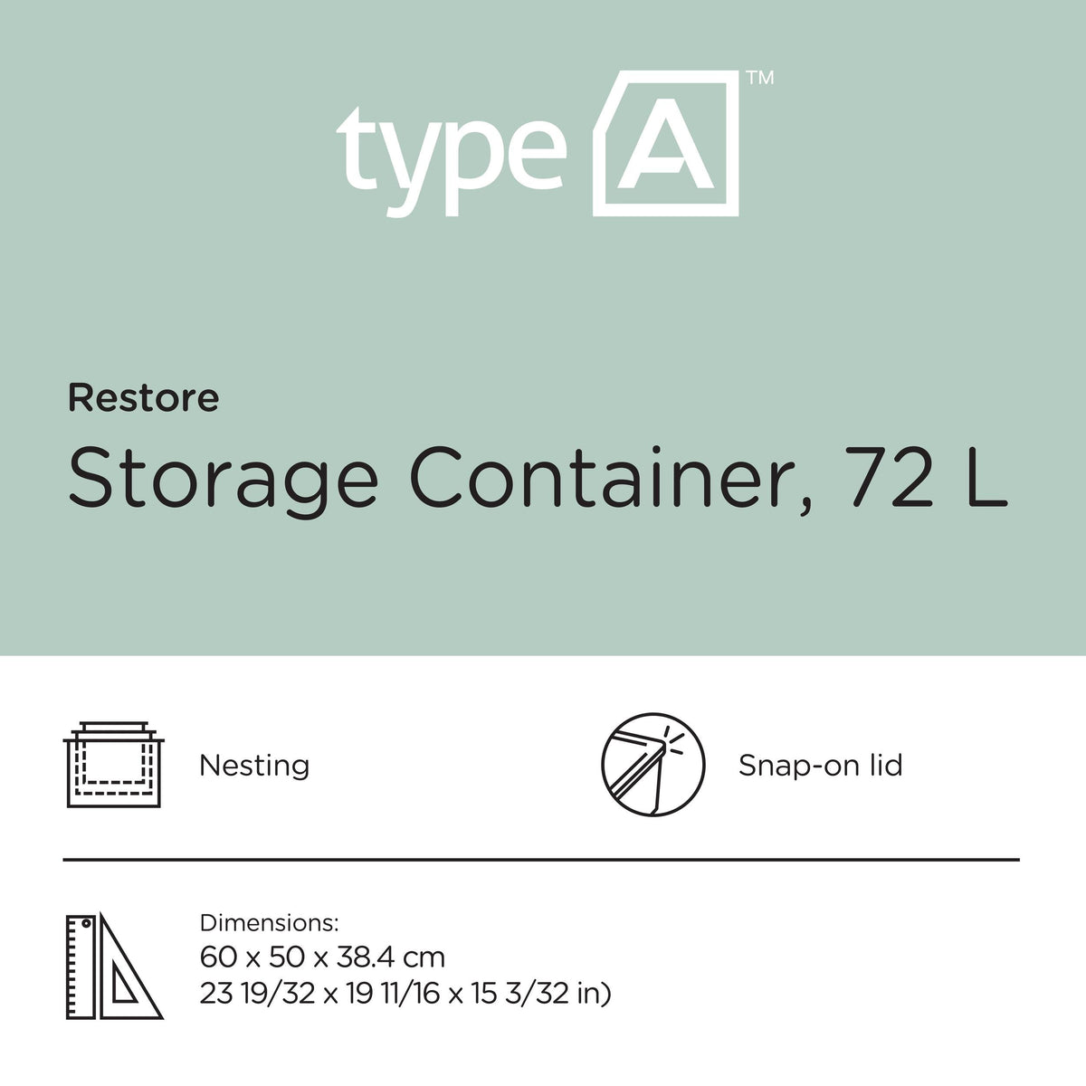 Storage Bins, 72-L, Blue - Item 0001607 K4