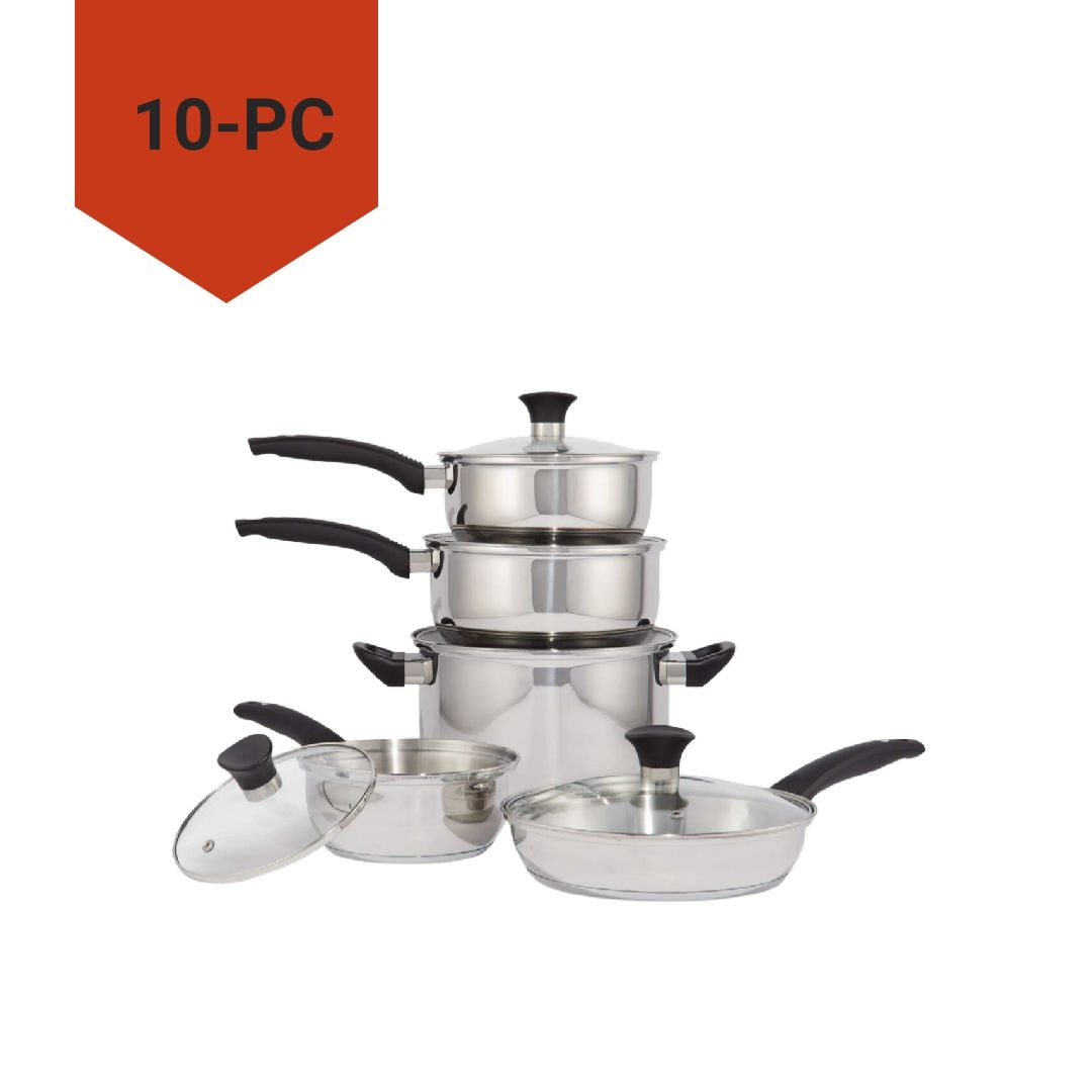 Cookware Sets, 10-pc, Stainless Steel - Item 0008288 B2