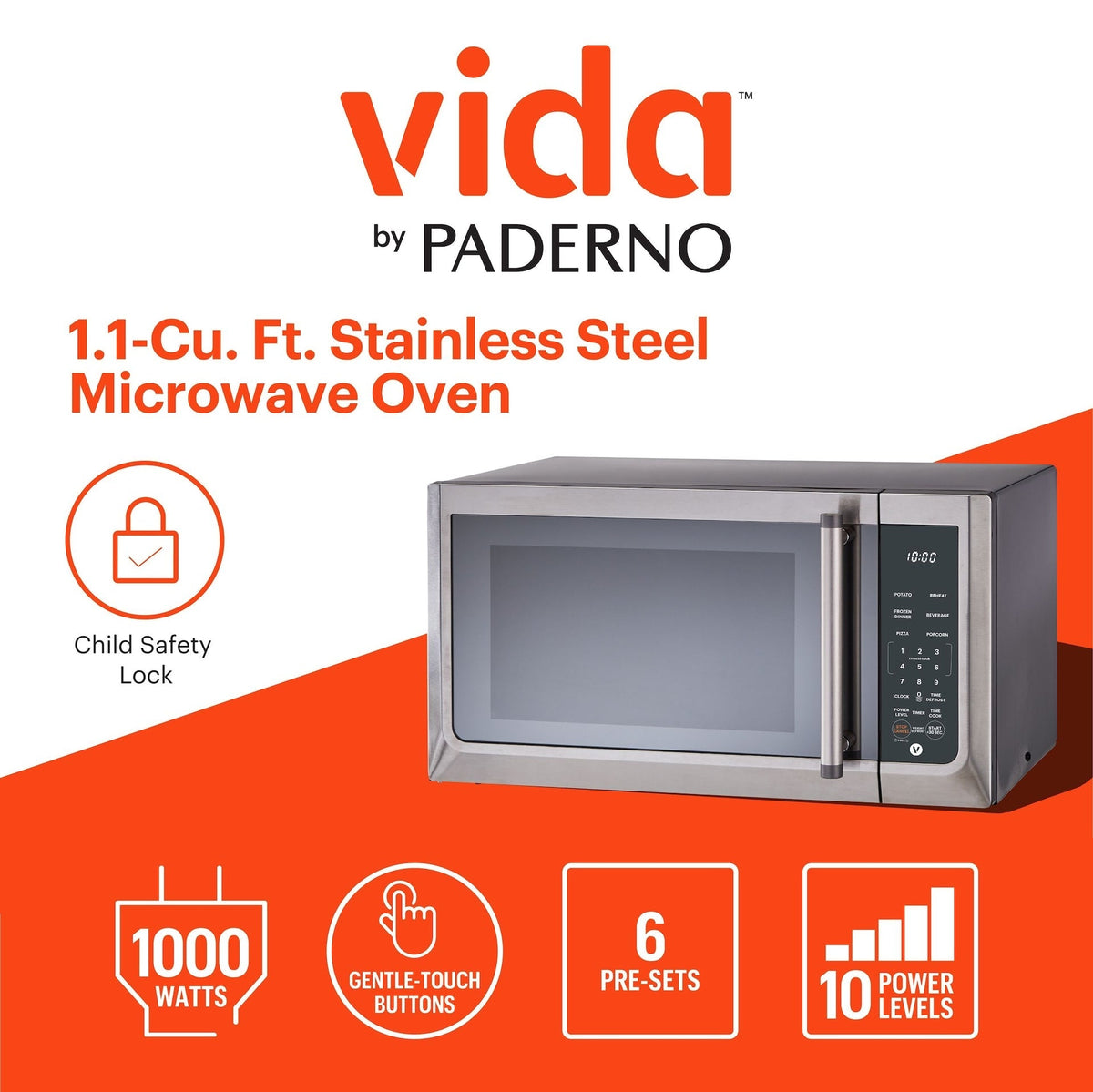 Microwave, Stainless Steel - Item 0001651 H8
