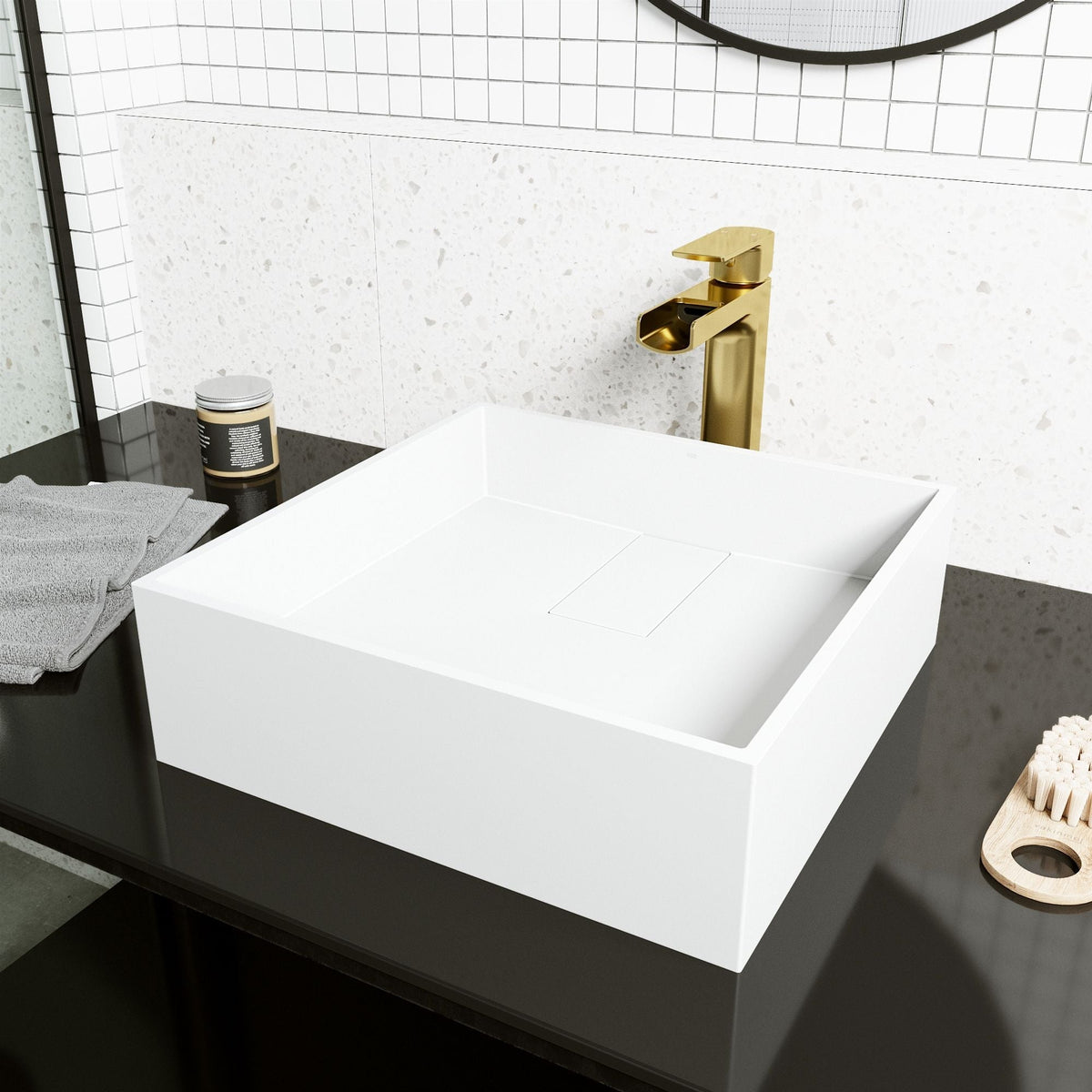 Bathroom Sinks, 15x15, White - Item 0002082 S9
