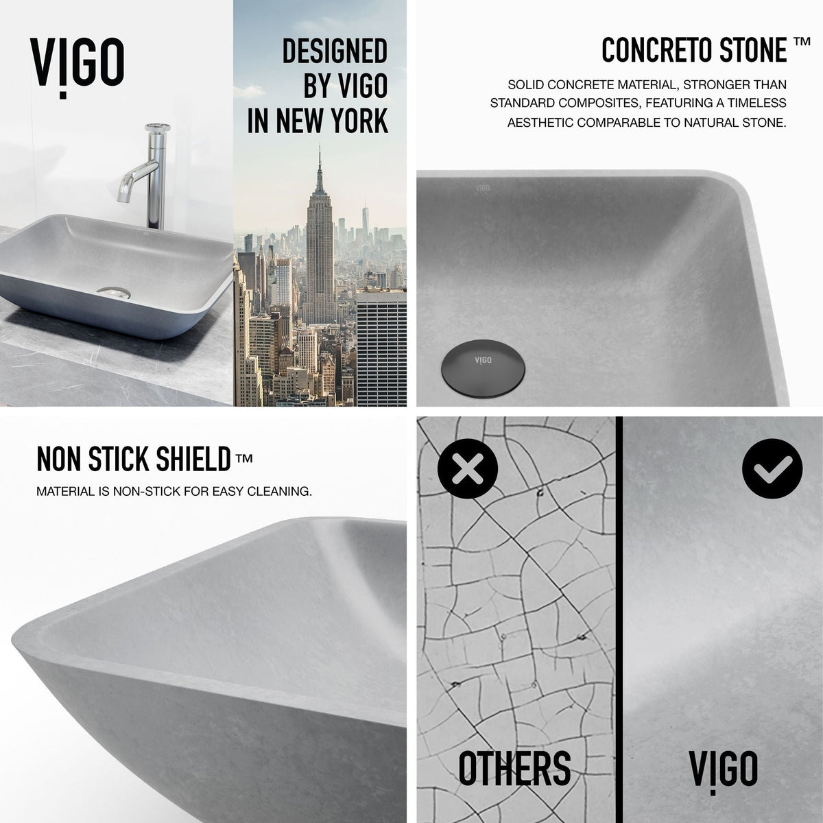 Bathroom Sinks, Grey - Item 0002087 T6