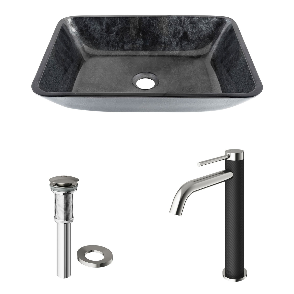 Bathroom Sinks, Glass, Grey - Item 0002080 G6
