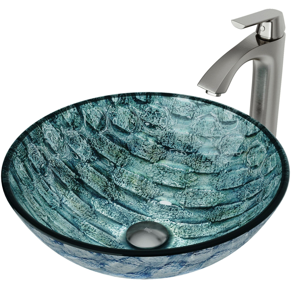 Bathroom Sinks, Glass, Blue - Item 0002094 Z5