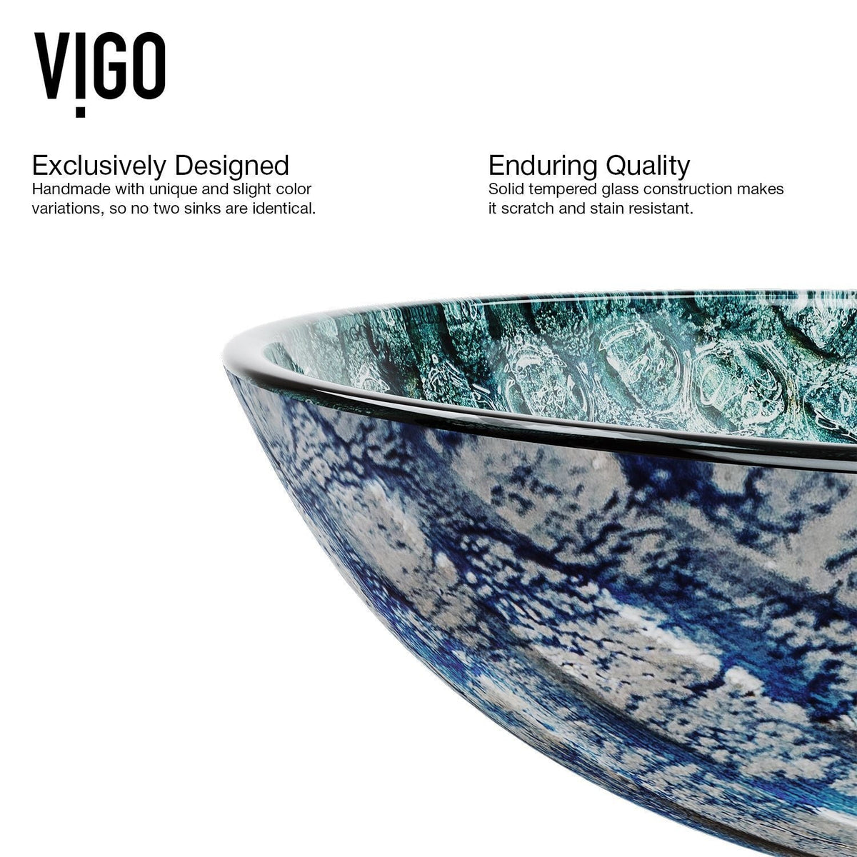 Bathroom Sinks, Glass, Blue - Item 0002094 Z5