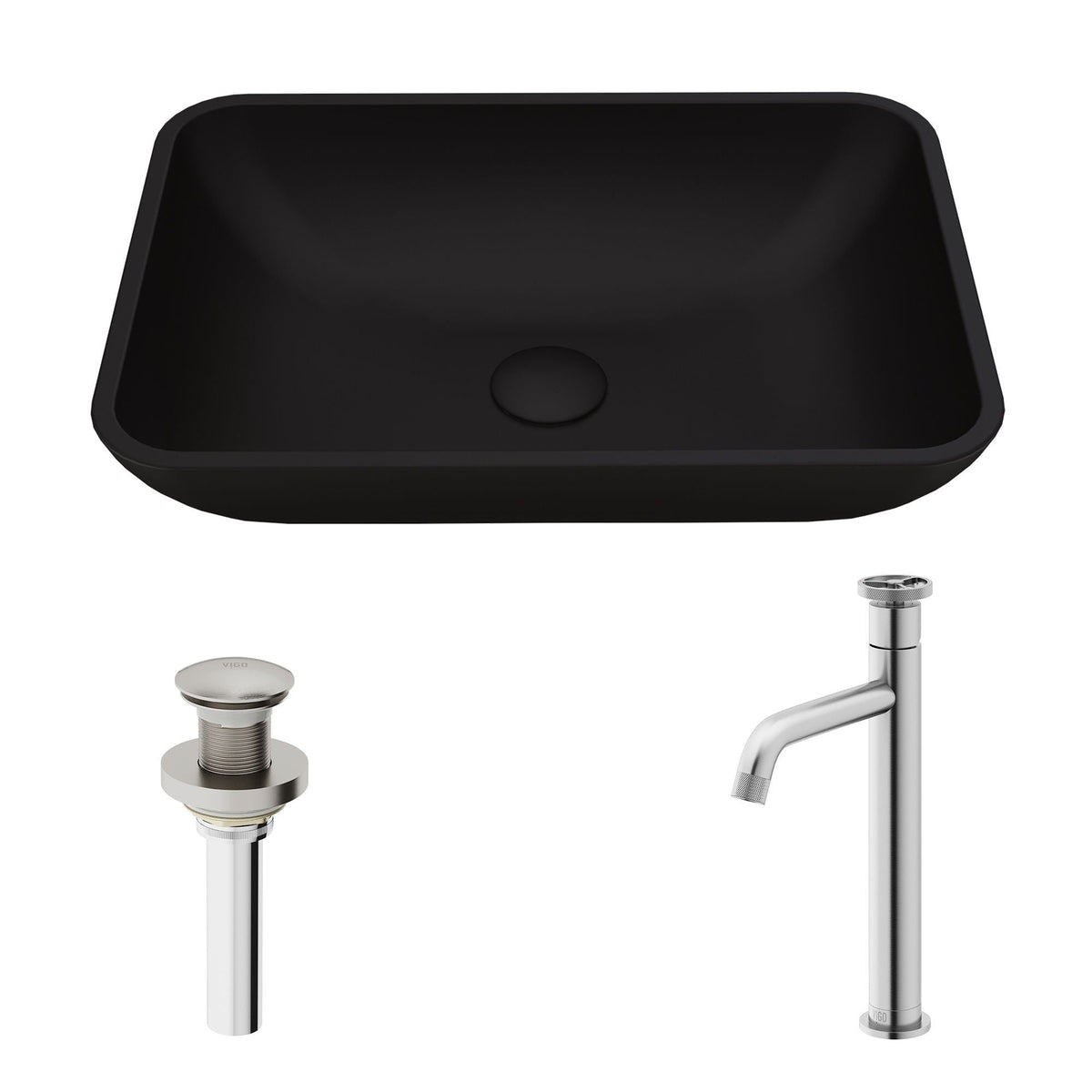 Bathroom Sinks, Glass, Black - Item 0002075 M7