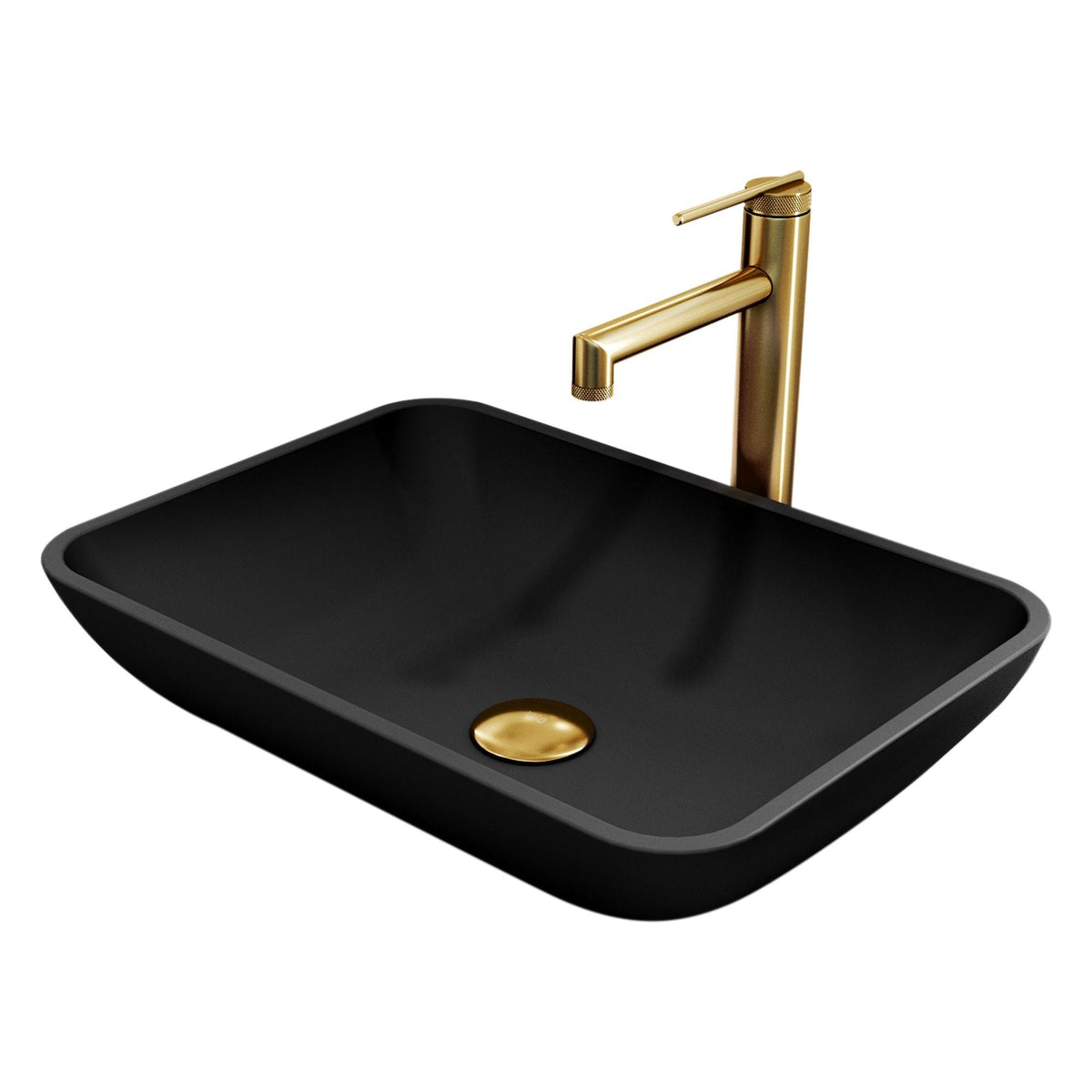 Bathroom Sinks, Glass, Black - Item 0002076 W3