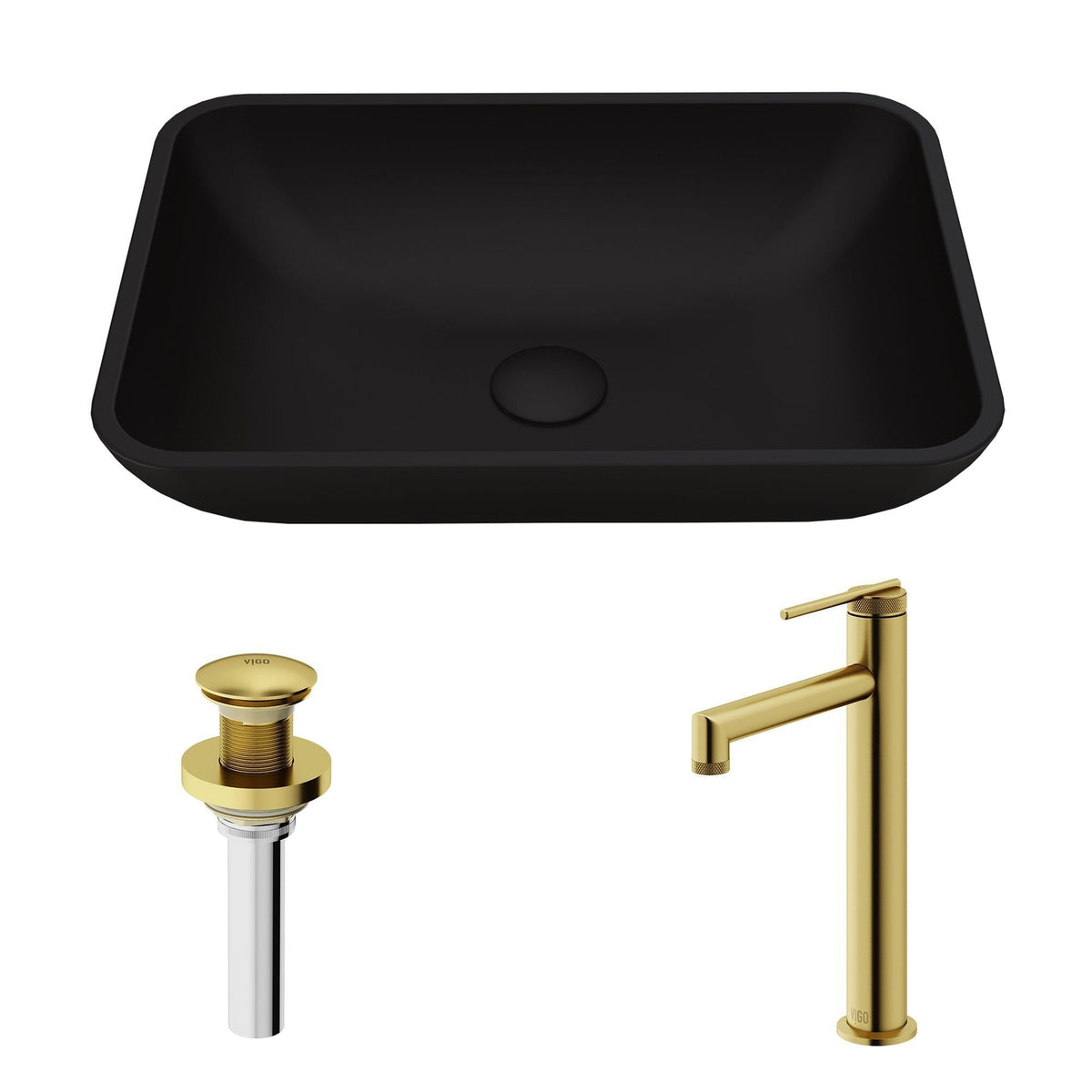 Bathroom Sinks, Glass, Black - Item 0002076 W3