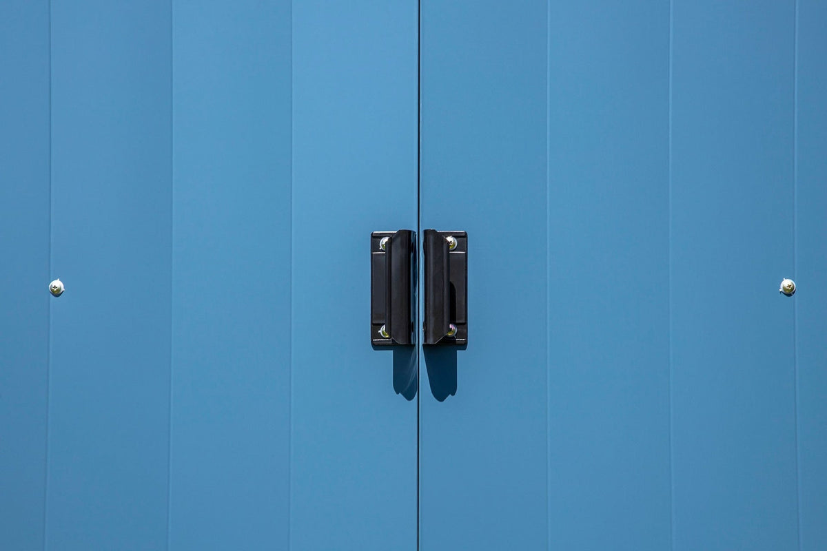 Shed, 12x17, Grey, Blue - Item 0003210 Q0
