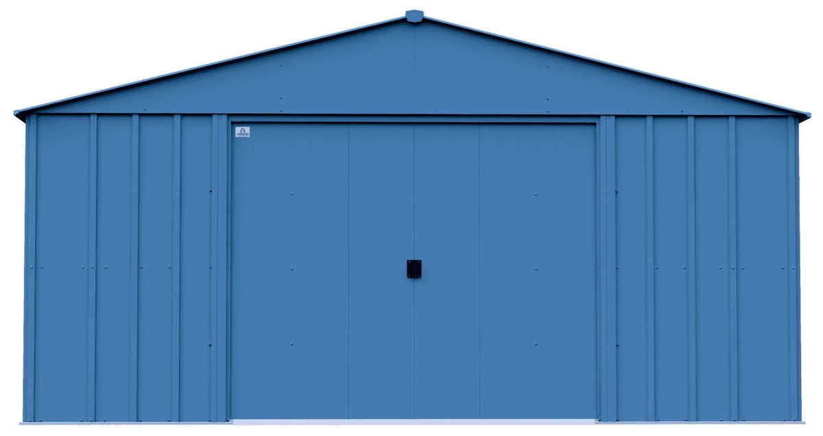 Shed, 14x14, Grey, Blue - Item 0003219 O6