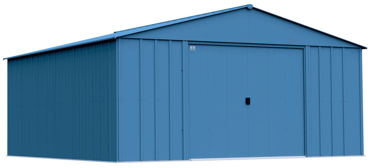 Shed, 14x14, Grey, Blue - Item 0003219 O6
